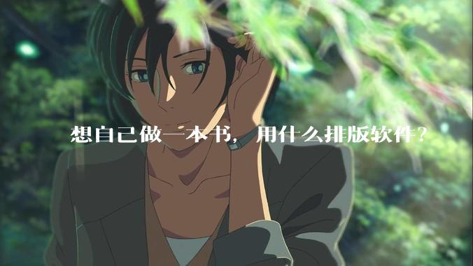 想自己做一本书，用什么排版软件？